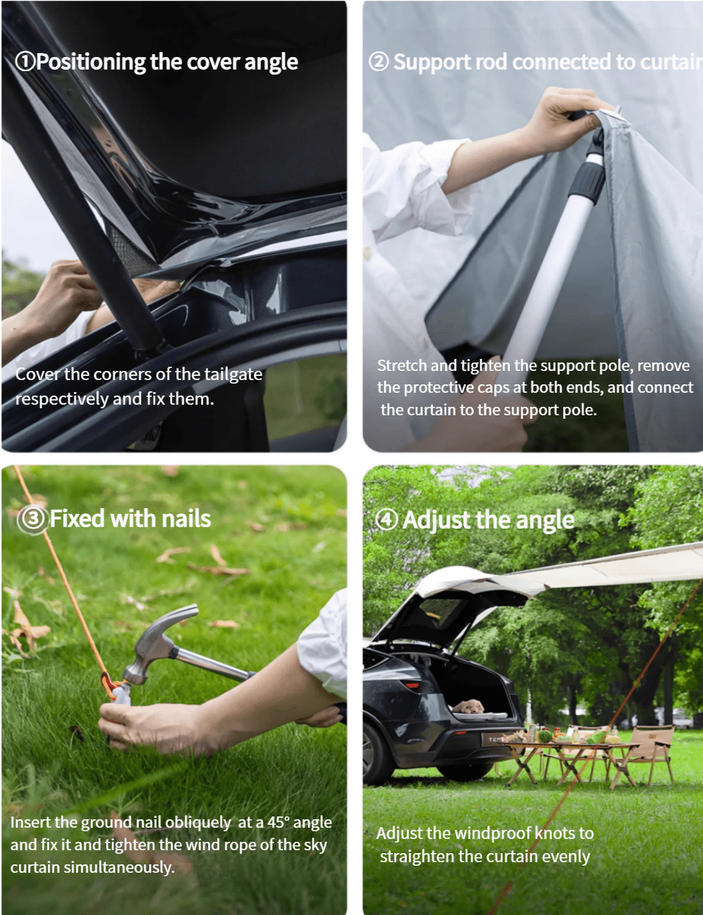 TESEVO Tailgate Camping Tent for Model Y Juniper - Tesevo