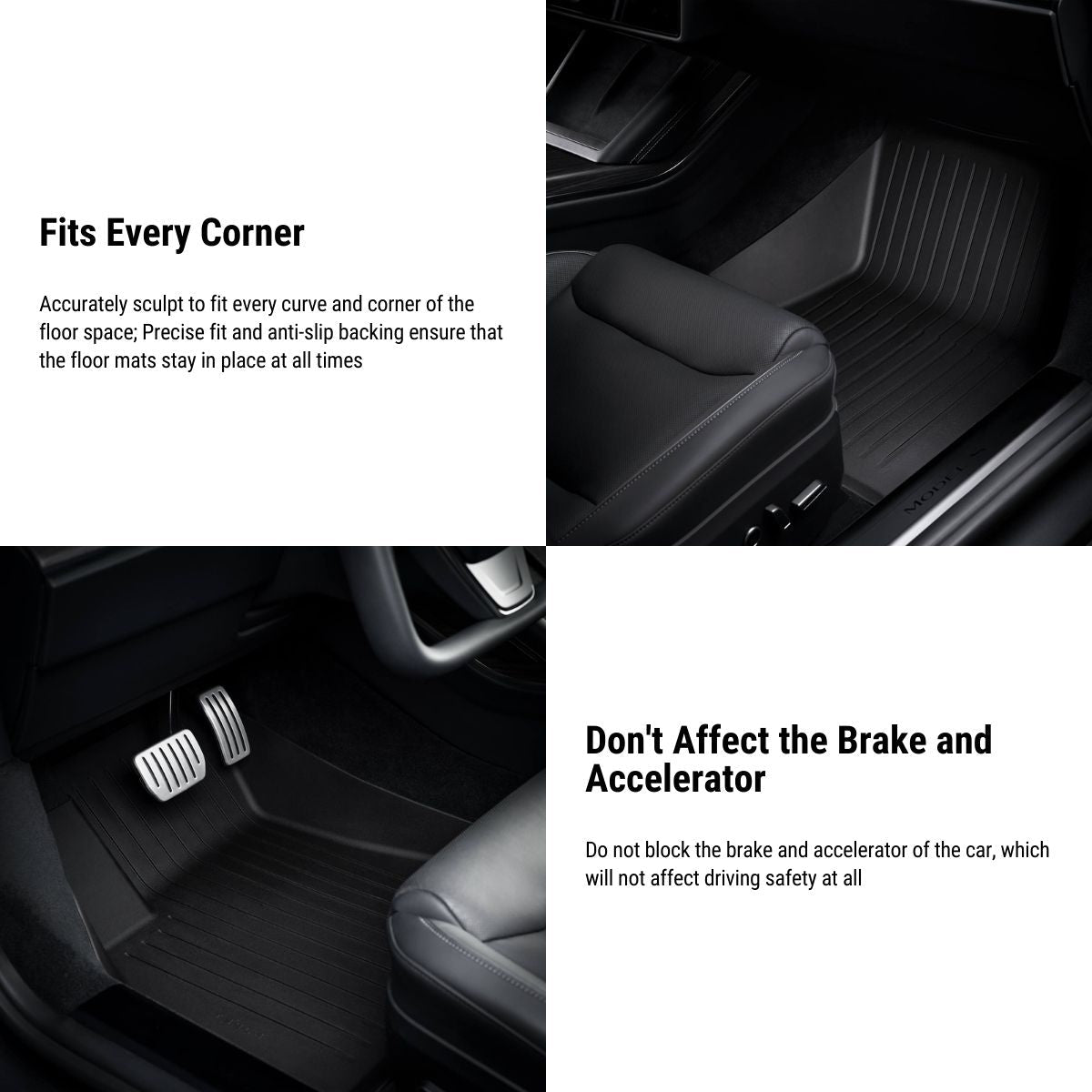 TESEVO TPE Floor Mats for 5 - Seaters Model S | Left Hand Drive - Tesevo