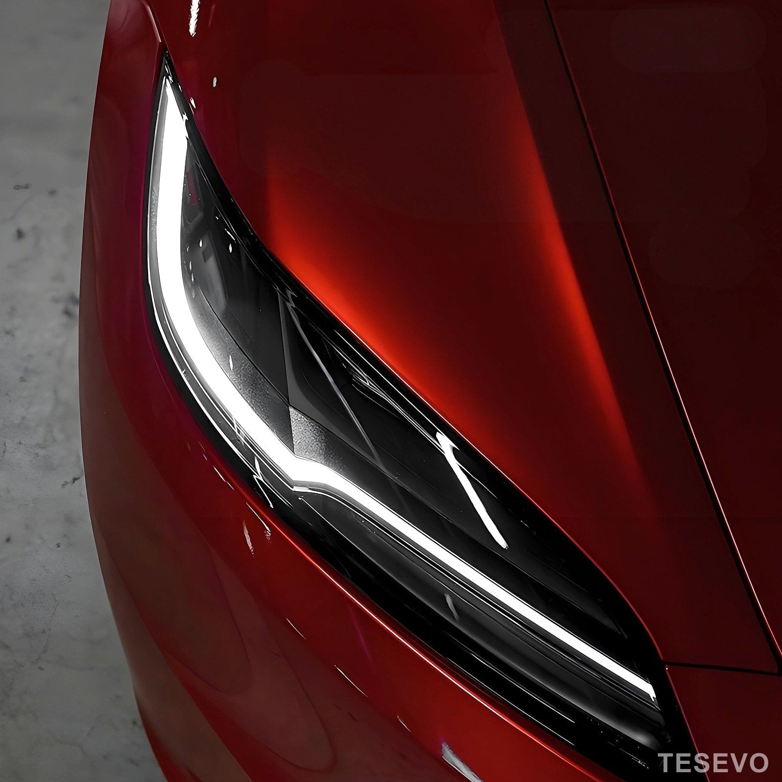 TESEVO TPU Headlight Protection Film Eyelids for Model Y Juniper & Model 3 Highland - Tesevo
