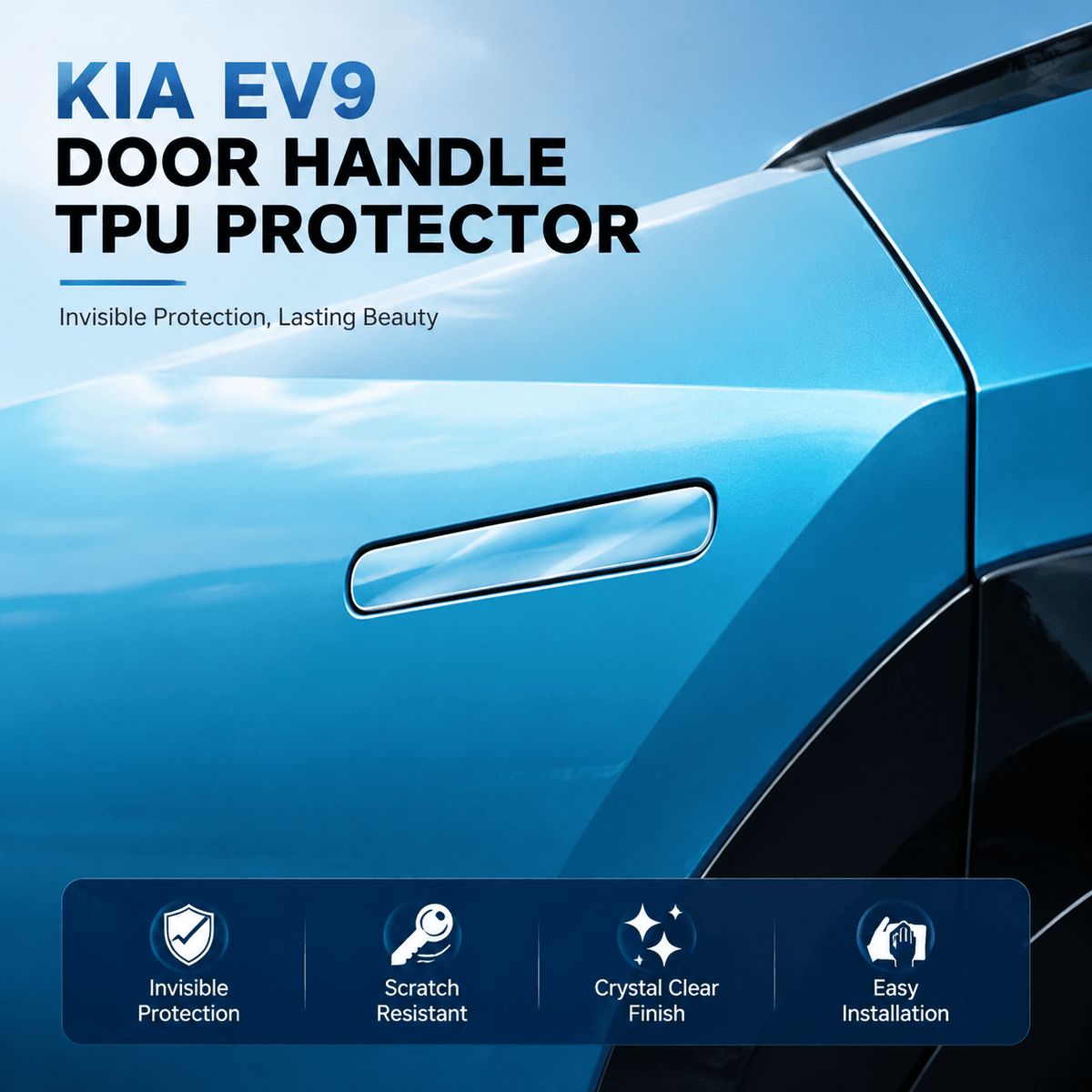 TESEVO Kia EV9 TPU paint protective film kit close-up detail