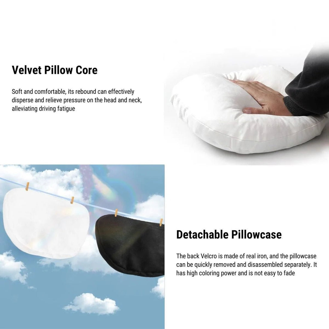 TESEVO Velvet Neck Pillow For Tesla Model 3/Y/X/S - Tesevo