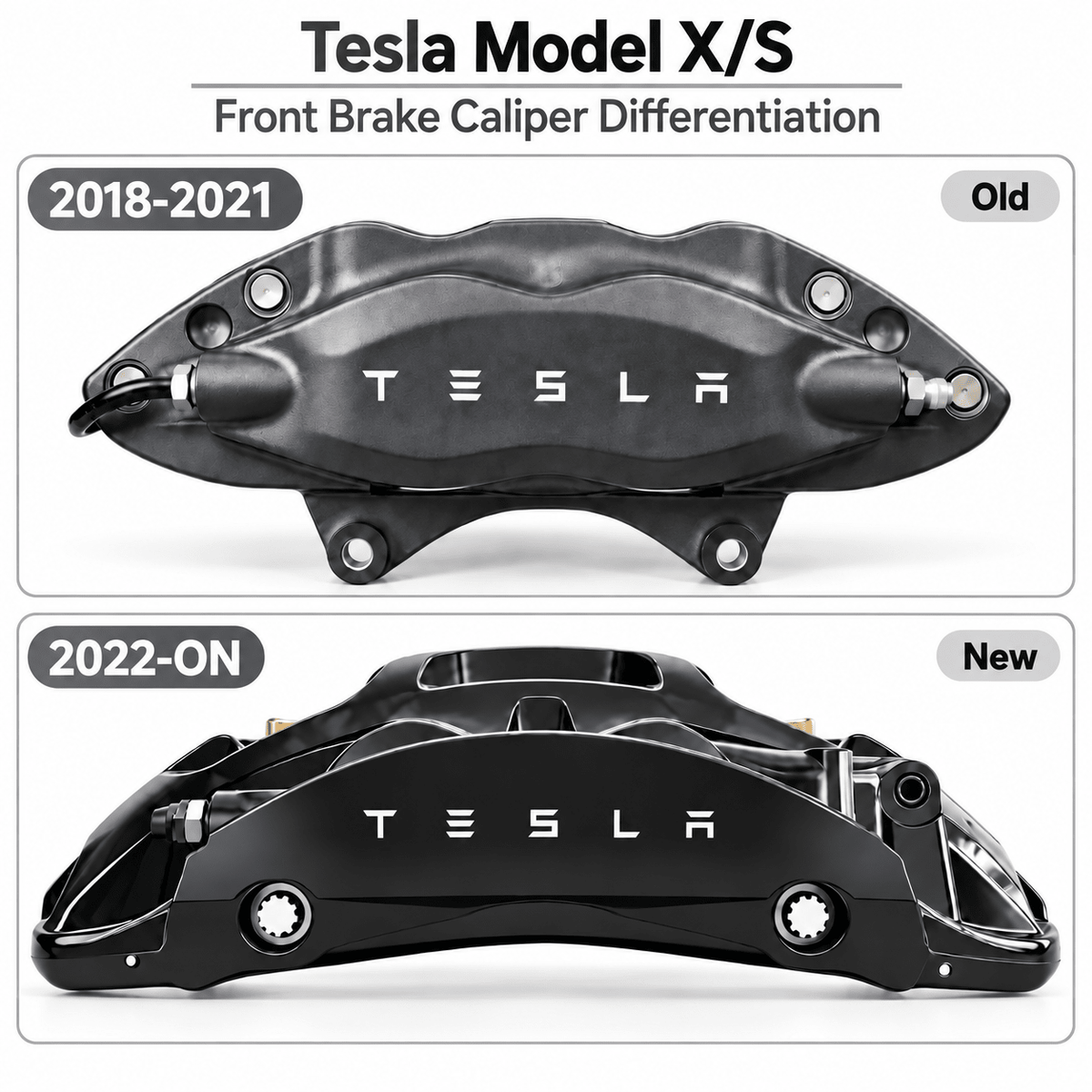 TESEVO Wheel Brake Caliper Covers for Tesla Model S/X | 4-Pack - Tesevo