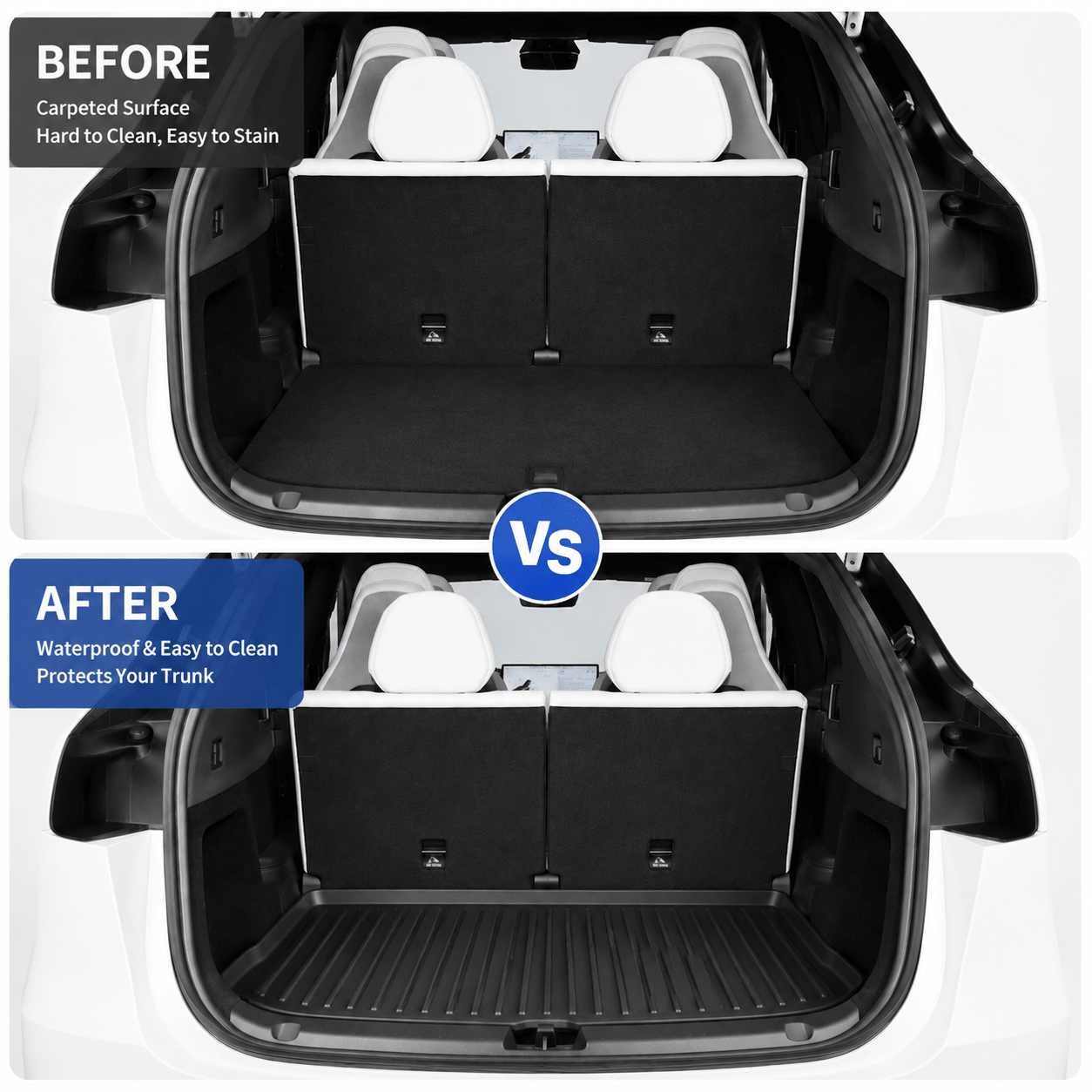 TESEVO Model YL 6-seater all-weather TPE trunk mat side photo