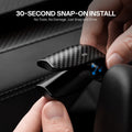 TESEVO Highland Juniper YL carbon turn signal stalk covers close-up detail