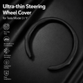 TESEVO Model 3 Y ultra-thin steering wheel cover installed view