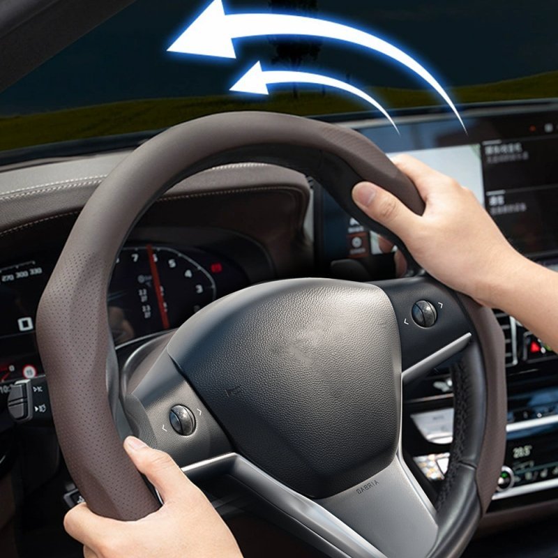 TESEVO Model 3 Y ultra-thin steering wheel cover install photo