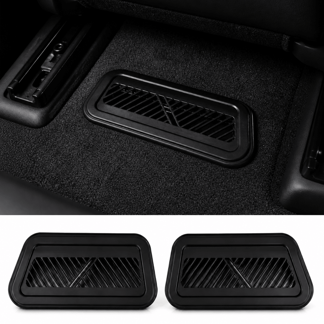Under Seat Air Vent Covers for Model S 2023+| 2-Pack - Tesevo