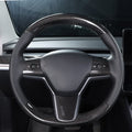 Upper / Lower Steering Wheel Trim for Tesla Model 3 / Y | Carbon Fiber Interior - Tesevo