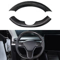 Upper / Lower Steering Wheel Trim for Tesla Model 3 / Y | Carbon Fiber Interior - Tesevo