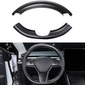 Upper / Lower Steering Wheel Trim for Tesla Model 3 / Y | Carbon Fiber Interior - Tesevo