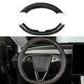 Upper / Lower Steering Wheel Trim for Tesla Model 3 / Y | Carbon Fiber Interior - Tesevo