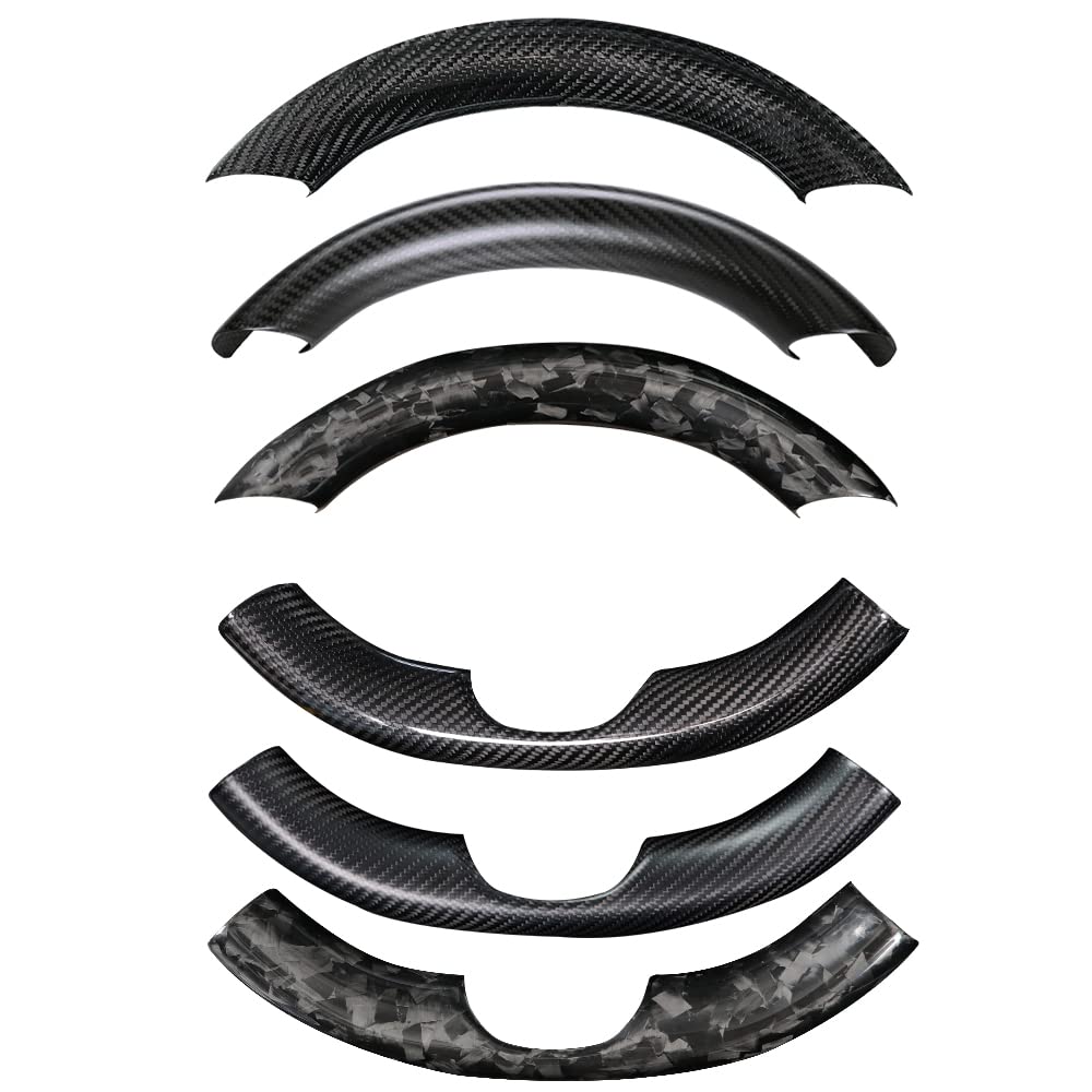 Upper / Lower Steering Wheel Trim for Tesla Model 3 / Y | Carbon Fiber Interior - Tesevo