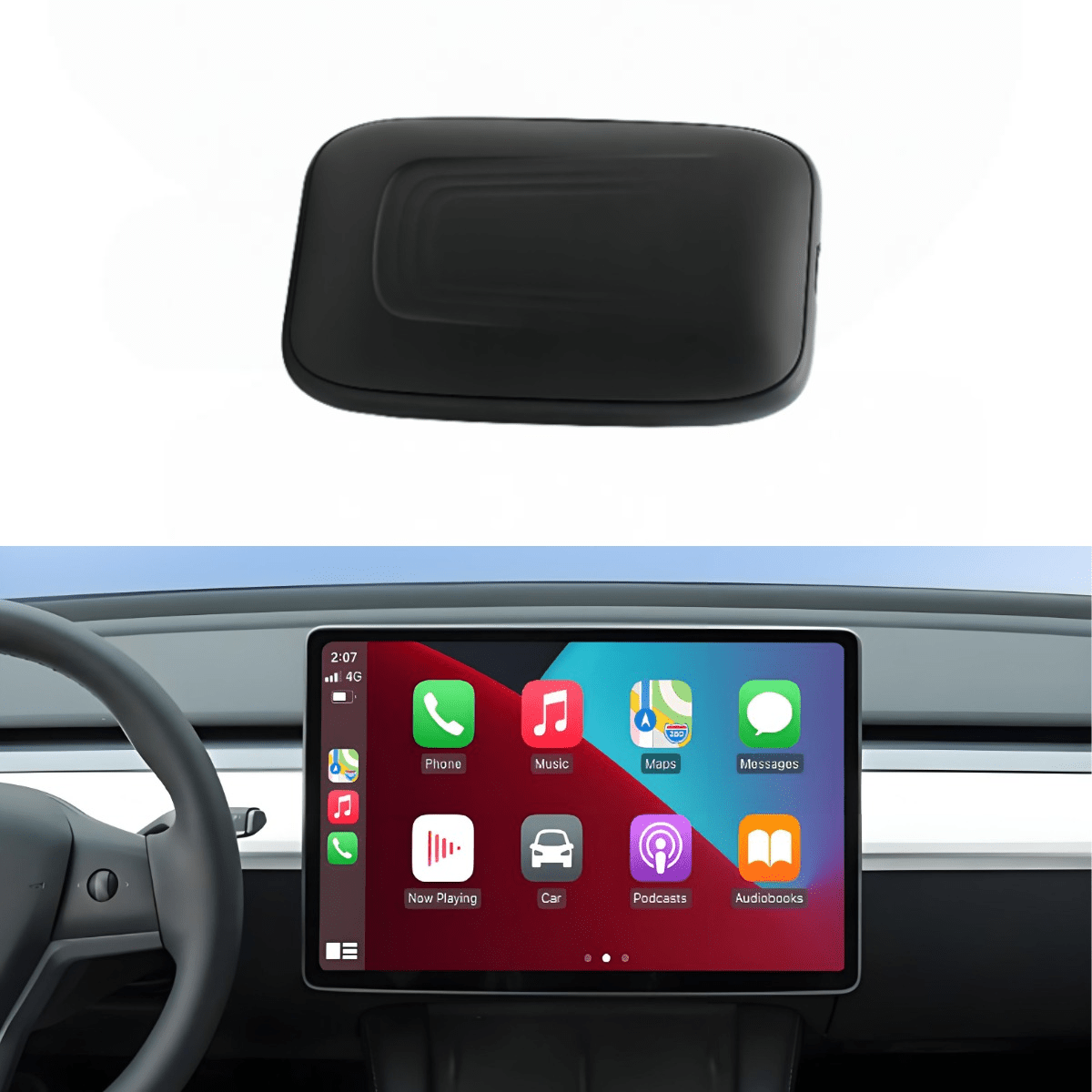 Draadloze CarPlay-adapter, voor Tesla Model Y 2020-2024 Draadloze CarPlay-adapter, voor Tesla Model Y 2020-2024